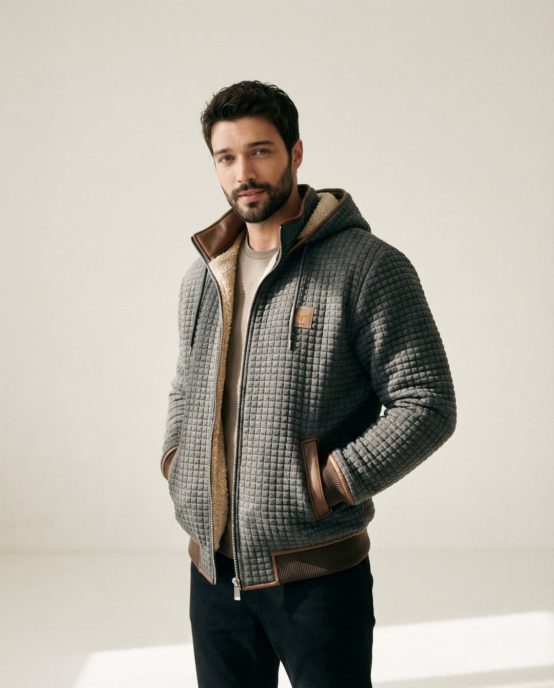 Fleece-Lined Padded Jacket