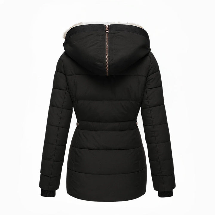 Zip-Off Hood Fur-Lined Coat