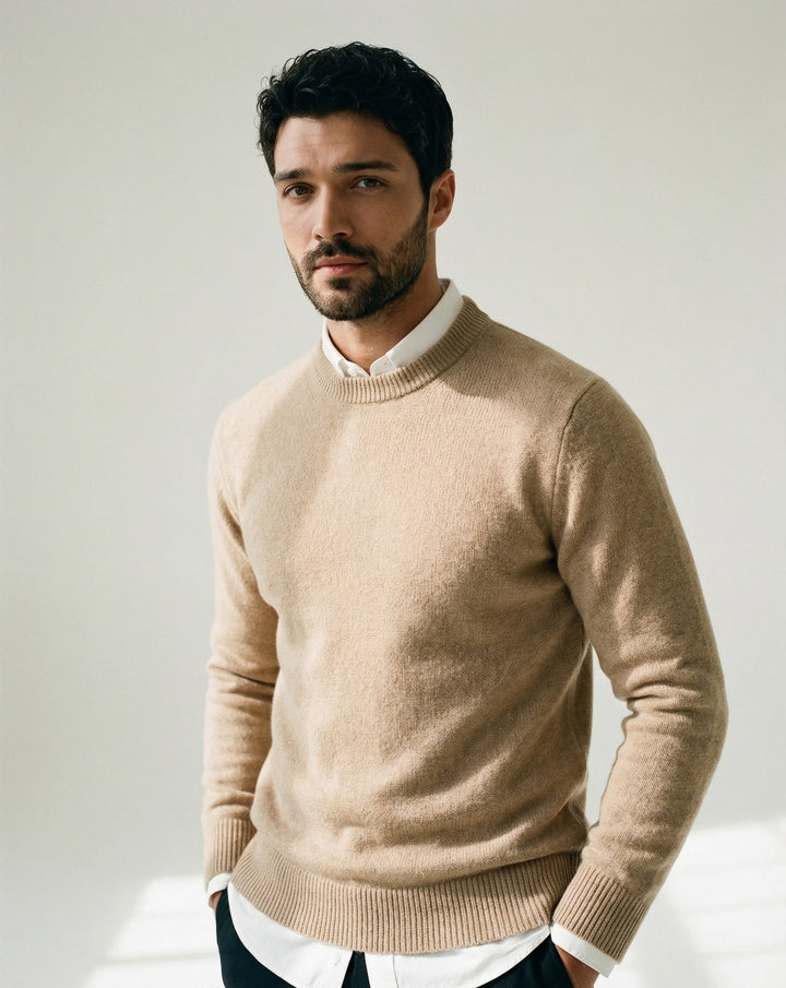 Fine-Gauge Cashmere-Blend Sweater
