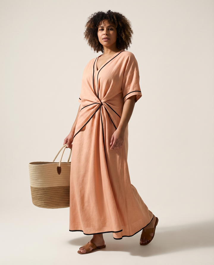 Sivora - Defined Waist Midi Dress