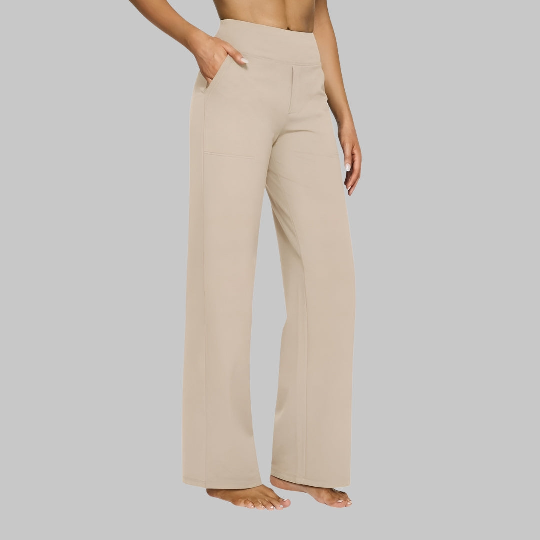 Rylena - High-Rise Stretch Weave Trousers