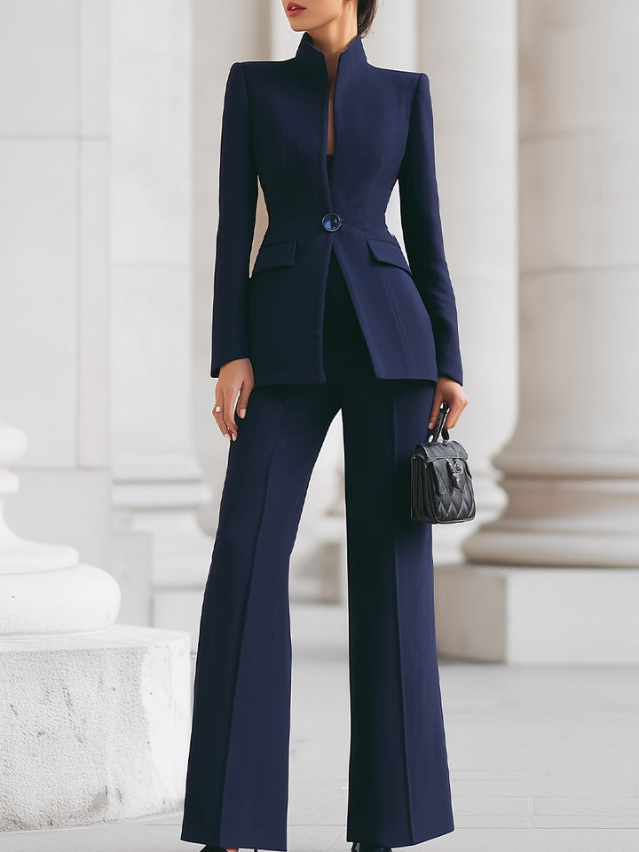 Avyra - High-Collar Low-Wrinkle Suit