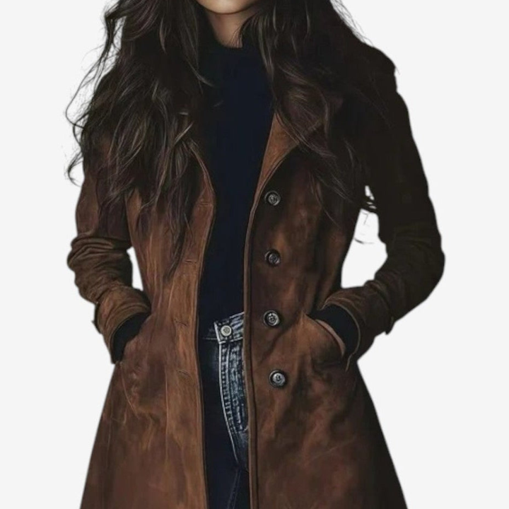 Longline Woven Long Coat