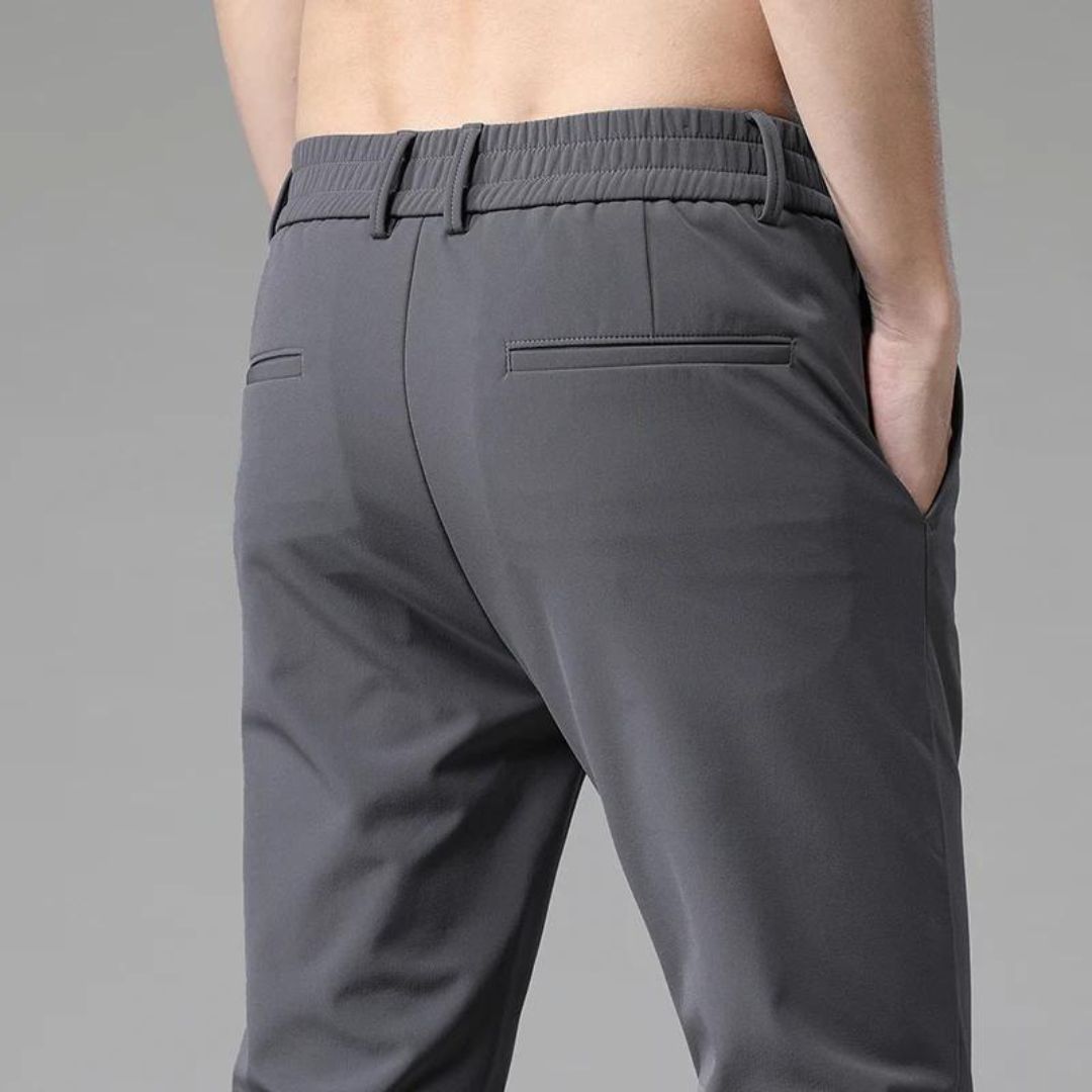 Elastic Waist 4-Way Stretch Trousers