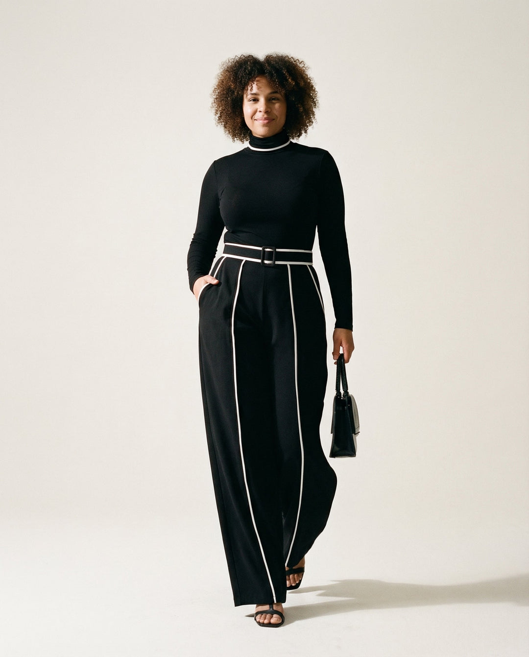 High-Neck Knit Set