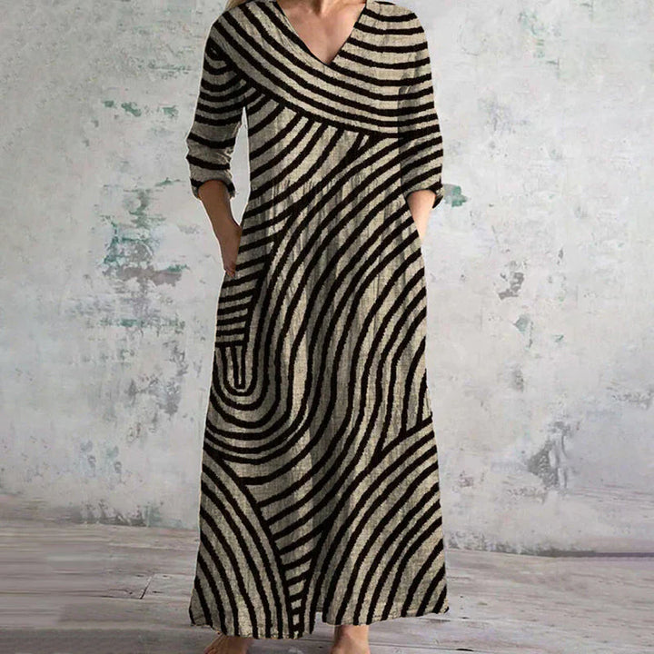 Zelvia - Striped Cotton Dress