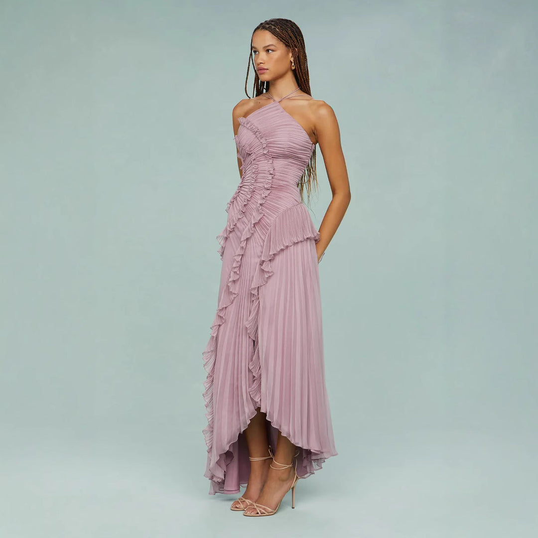 Ilyra - Draped Bodice Woven Dress
