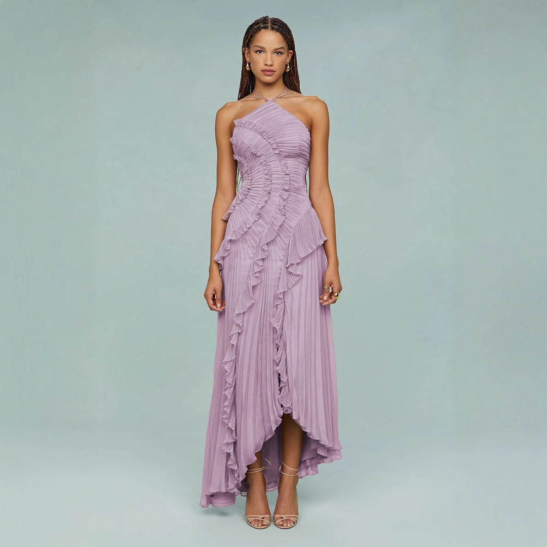 Ilyra - Draped Bodice Woven Dress
