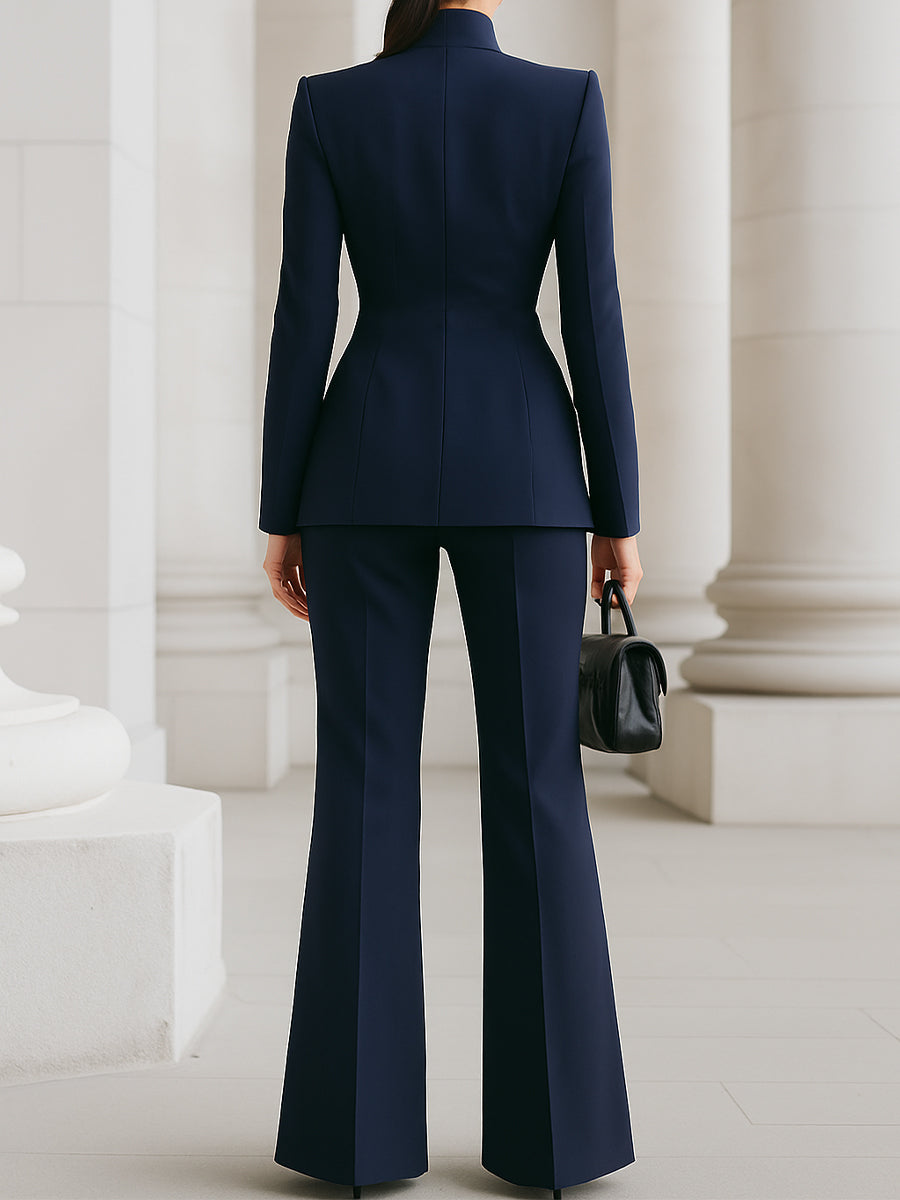 Avyra - High-Collar Low-Wrinkle Suit
