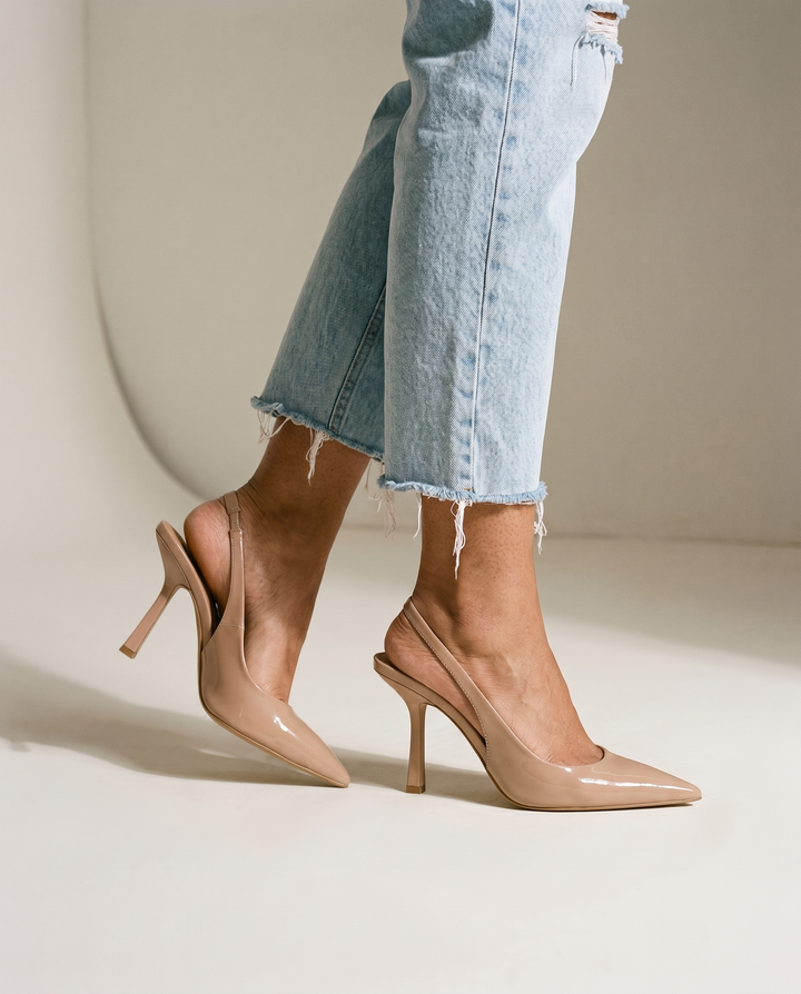 Slingback Leopard-Print Heels