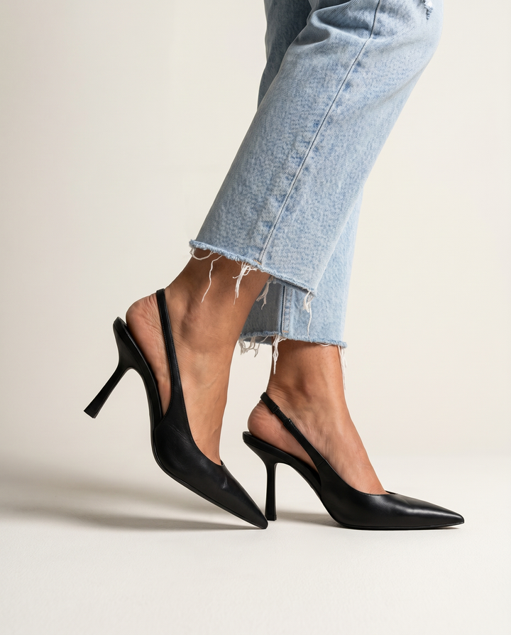 Slingback Leopard-Print Heels