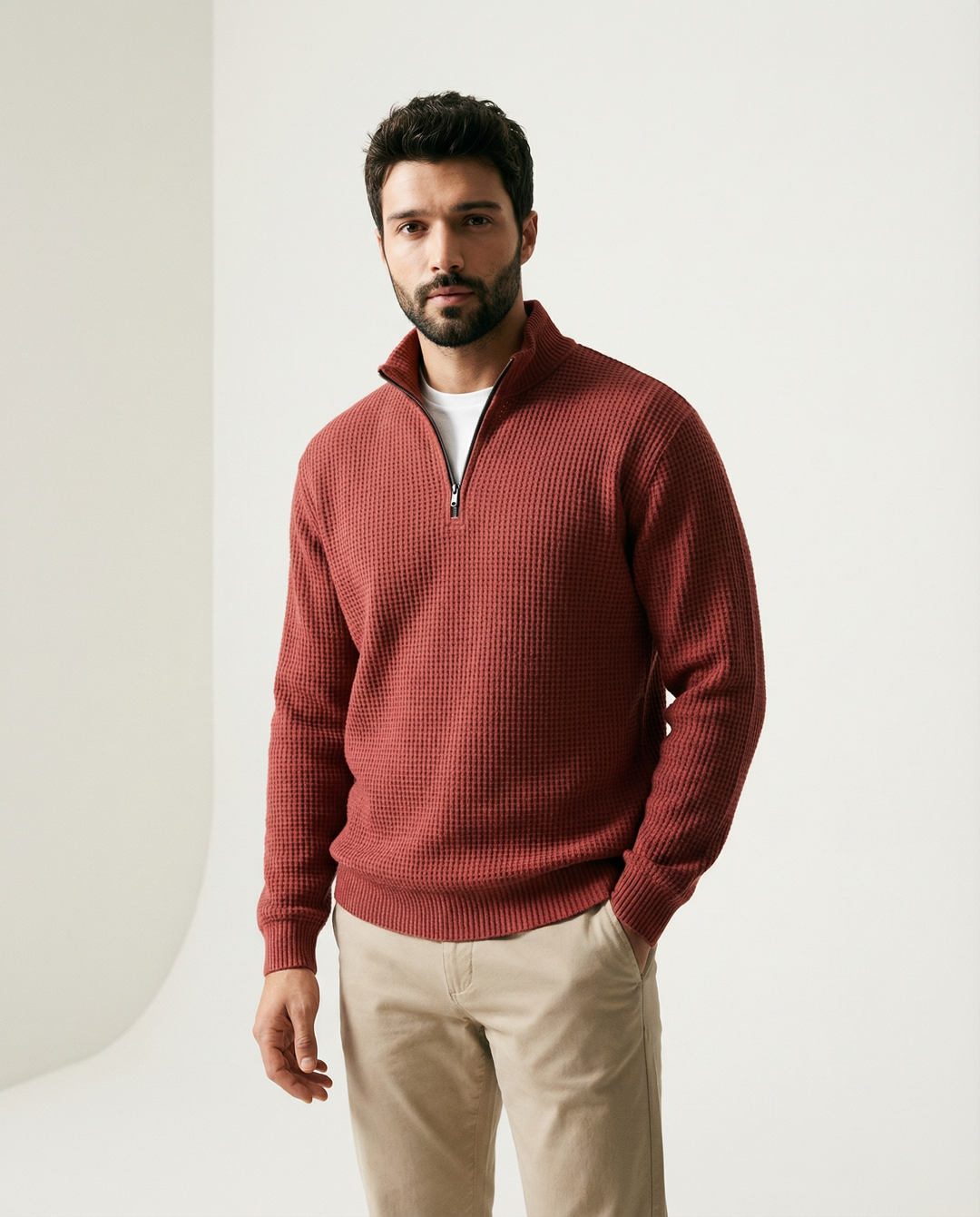 Half-Zip Knit Sweater