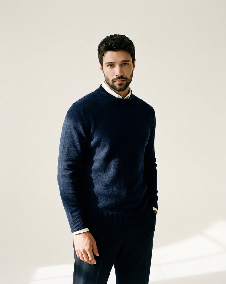 Fine-Gauge Cashmere-Blend Sweater