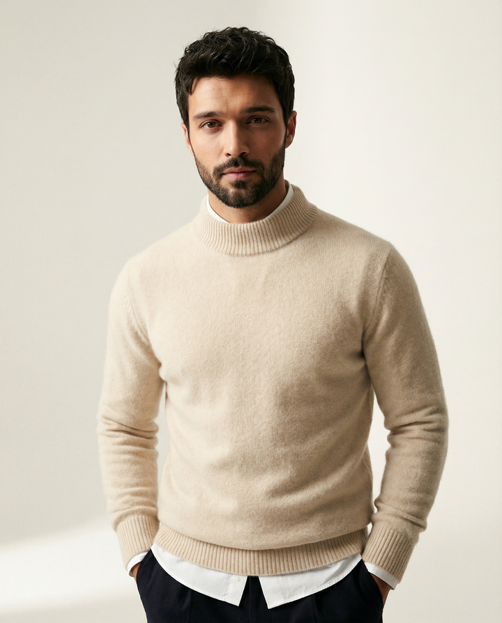 Fine-Gauge Cashmere-Blend Sweater