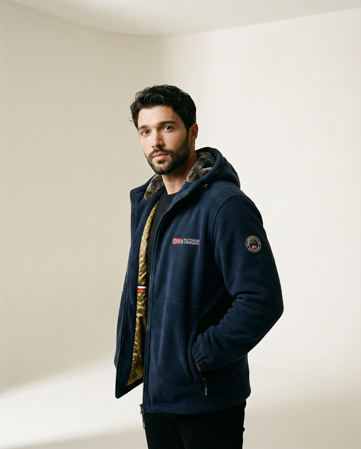Hooded Fleece-Lined Jacket