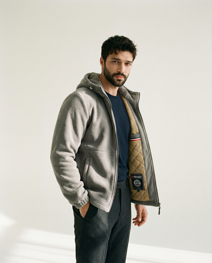 Hooded Fleece-Lined Jacket