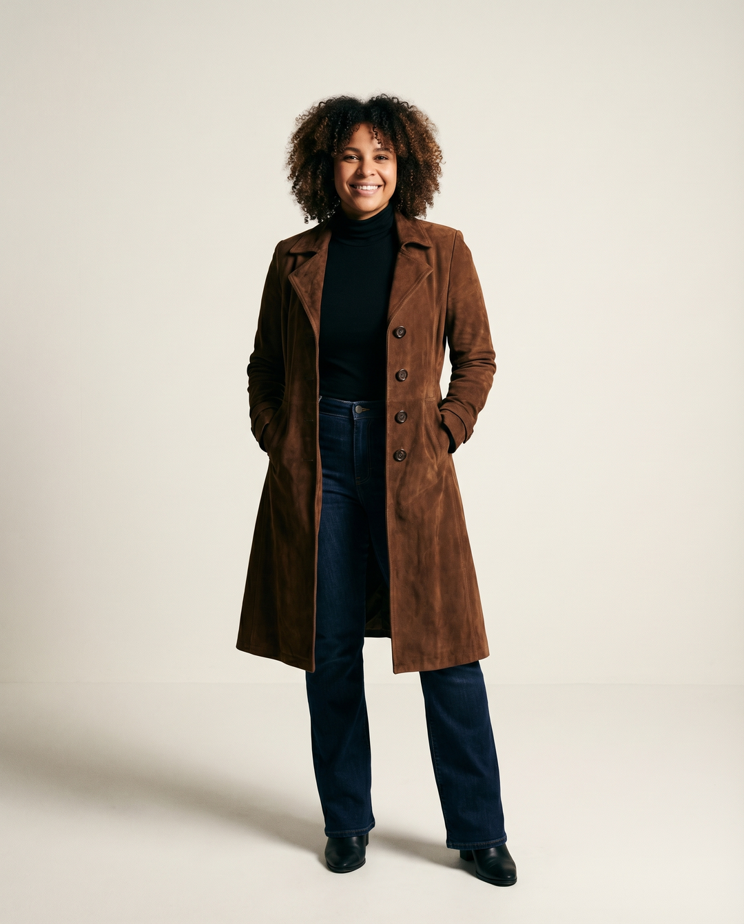 Longline Woven Long Coat