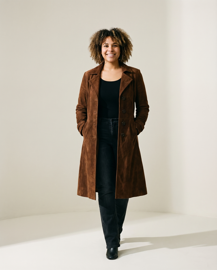 Longline Woven Long Coat