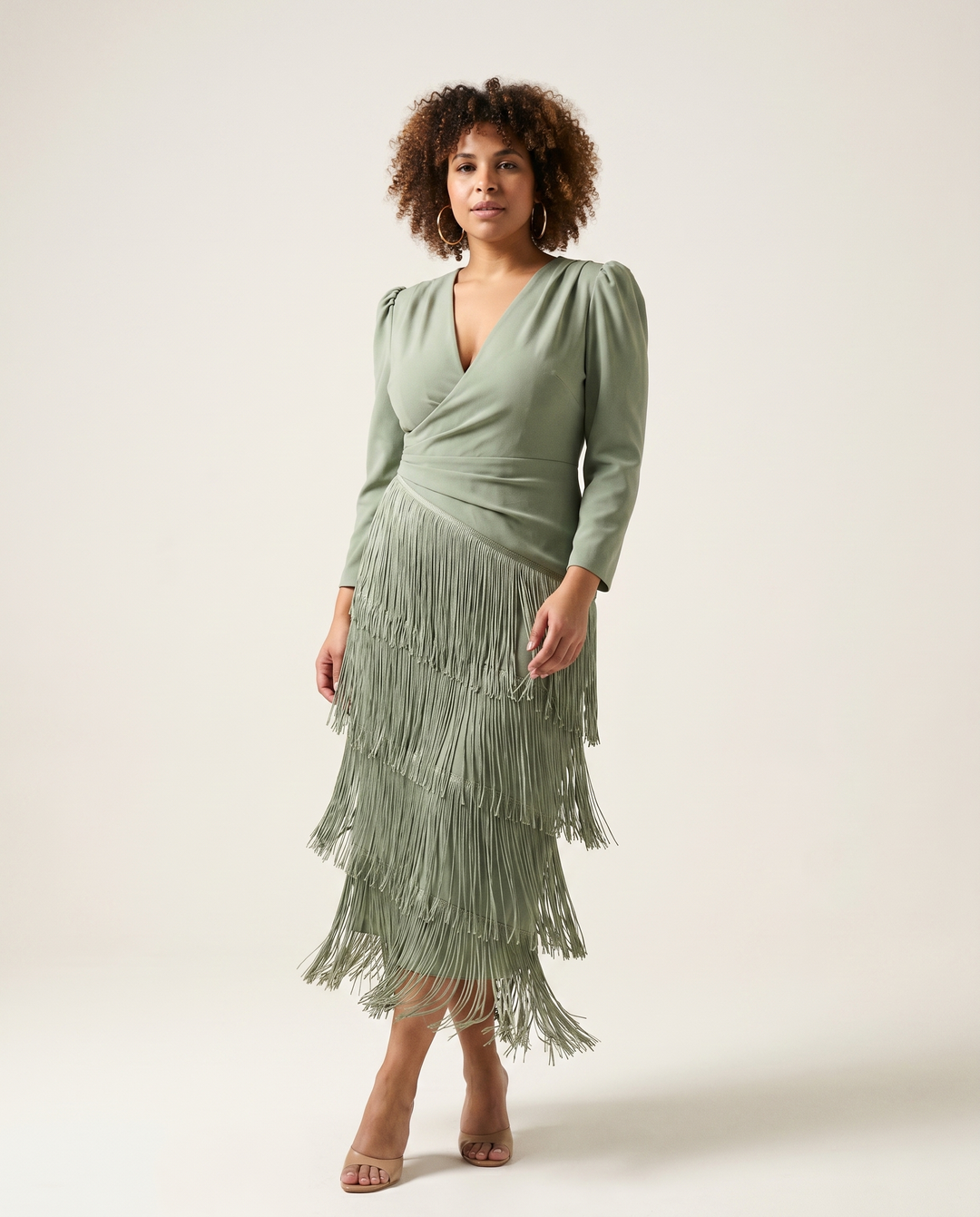 Fringe-Trim Dress