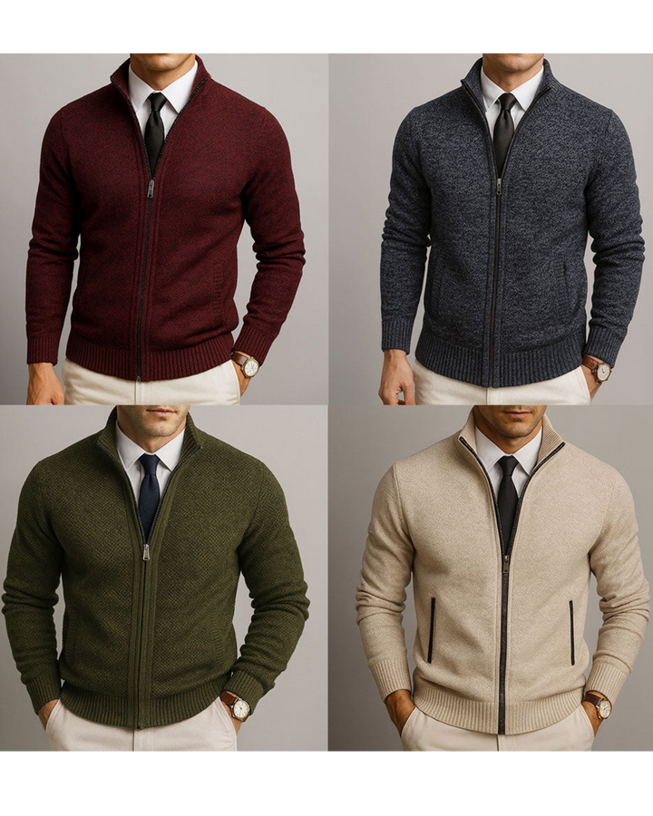 Fitted Merino-Cotton Cardigan