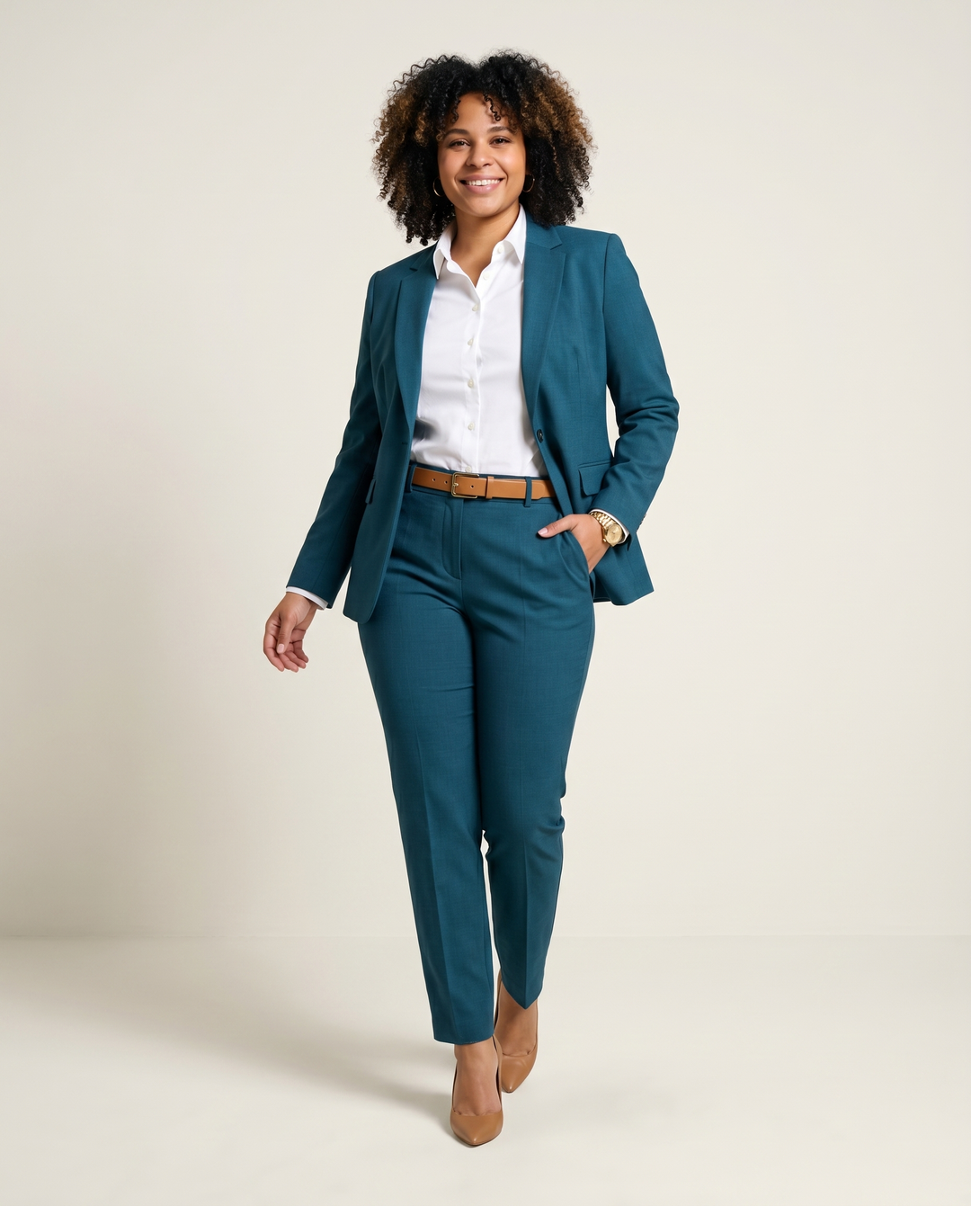 Lined Cotton Jacket and Trousers Set