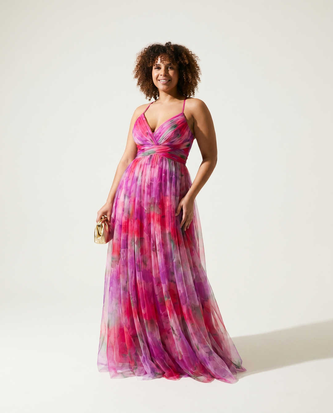 Empire-Waist Chiffon Maxi Dress