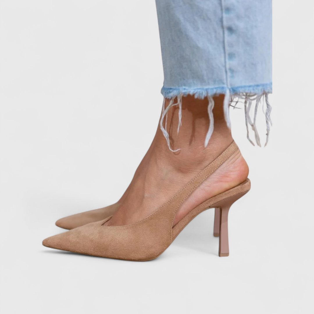 Kalira - Slingback Leopard Print Heels