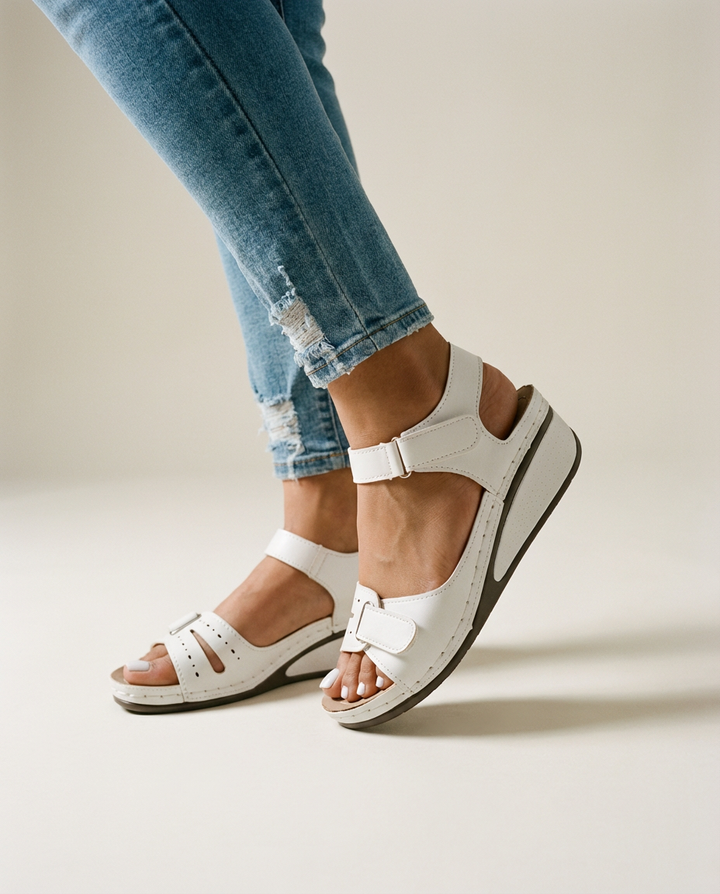 Rear Counter Stretch Textile Sandals